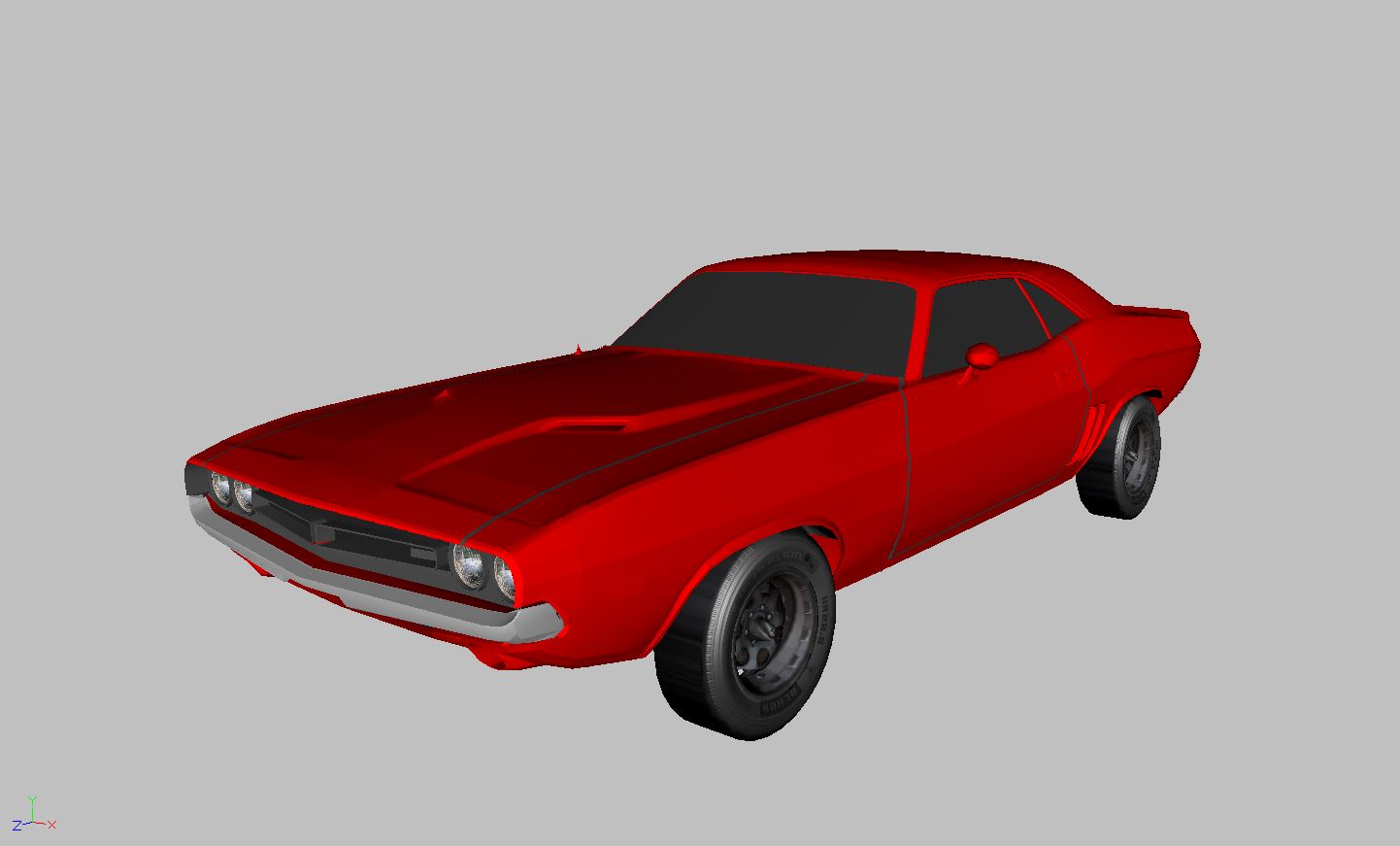 1972 Red Dodge Challenger