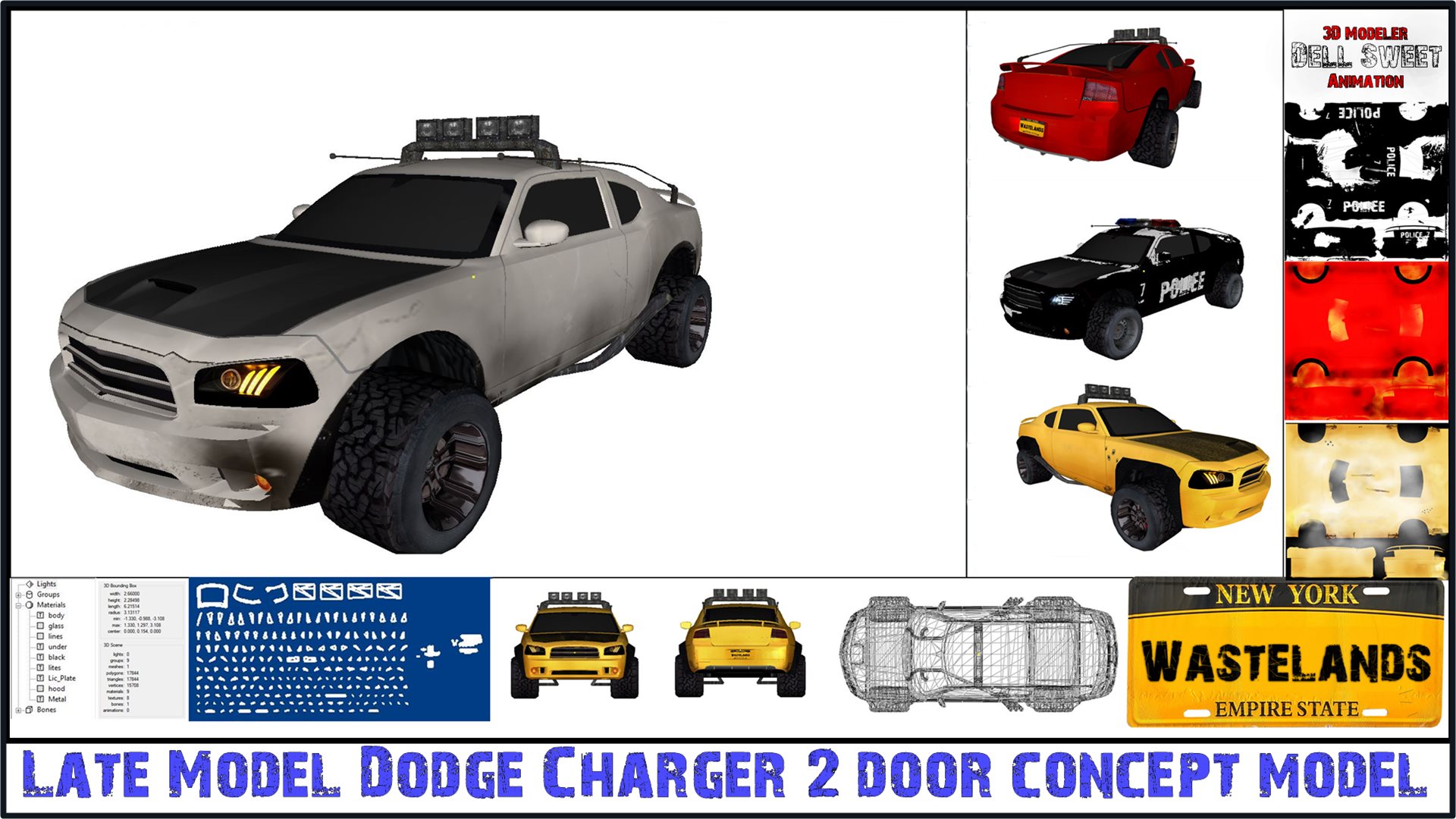 Dodge Charger 2 Door 3D Model Car